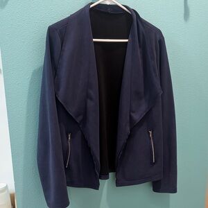 SHEIN Navy Draped Blazer
